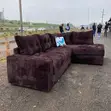 L-Sofa ya Seater 5 - Rangi ya Plum Espresso Brown - 2