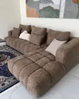 5 Seater Brown Cloud Bubble L-Sofa - Free Delivery - 2