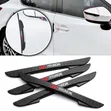 4pc Black Textured Hyundai Car Door Edge Protector - 1