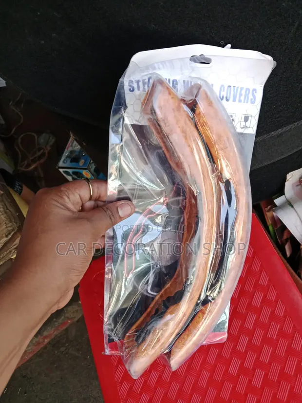 2pc Ergonomic Steering Wheel Cover Set - 1