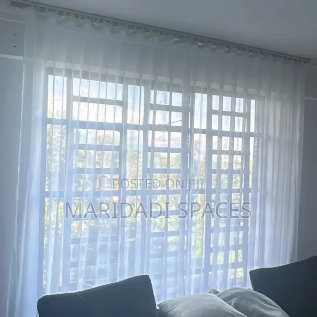 Plain White Sheer Curtains - 650 KES/Metre - 1