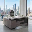 Executive Office Desk with Side Return - Gray - 3