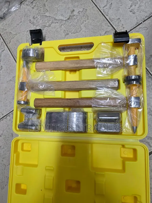 7-Piece Panel Beating Hammer and Dolly Set - 1