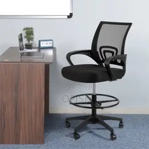 High Back Mesh Reception Chair - Black
