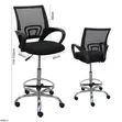 High Back Mesh Reception Chair - Black - 2