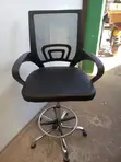 High Back Mesh Reception Chair - Black - 3