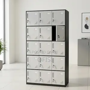 15-Locker Metallic Office Cabinet