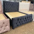 Black Diamond Tufted Wingback Bed - 5x6 - 1