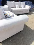 Ideal 3-Seater Sofa with Patterned Pillows - 1