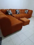 7-Seater L-Shaped Bubble Sofa with Ottoman - 2