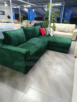 Brand New Green L-Shaped 5-Seater Sofa
