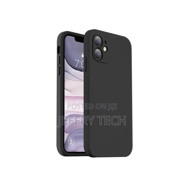 iPhone 11 Silicone Case & Pouch with Camera Protection - Black - 1