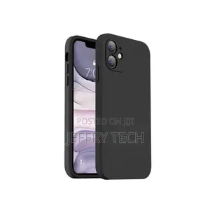 iPhone 11 Silicone Case & Pouch with Camera Protection - Black