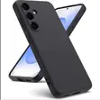 Samsung A27 Silicone Phone Case & Pouch - Black - 1