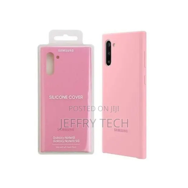 Soft Silicone Back Cover for Samsung Galaxy Note 10 - Pink - 1