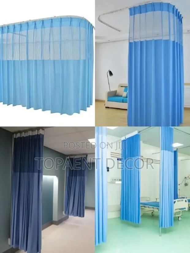 Blue Privacy Washable Hospital Curtains - 1