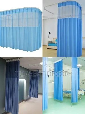 Blue Privacy Washable Hospital Curtains