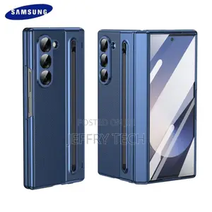 Samsung Galaxy Z Fold 6 Leather Case - Blue