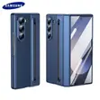 Samsung Galaxy Z Fold 6 Leather Case - Blue - 1
