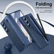 Samsung Galaxy Z Fold 6 Leather Case - Blue - 2