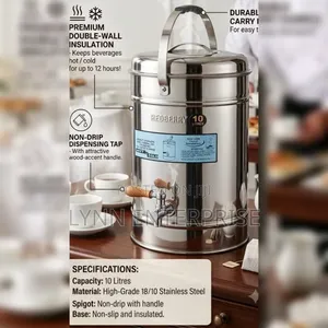 Redberry Premium Range Stainless Steel Insulated Tea Urn 10L