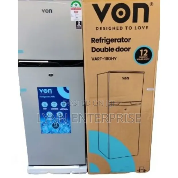 Von 136 Litres Double Door Refrigerator - 1
