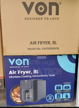 Von Air Fryer Slim Basket Design - 17000W
