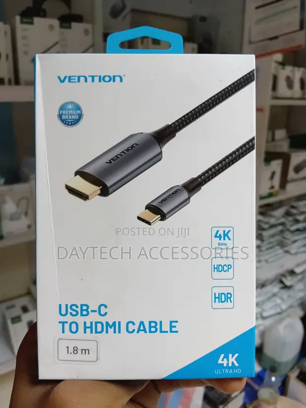 Vention Braided USB-C to HDMI Cable 1.8M UHD 4K 60Hz - 1