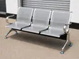 Brand New 3-Seater Silver Waiting Chairs - 1