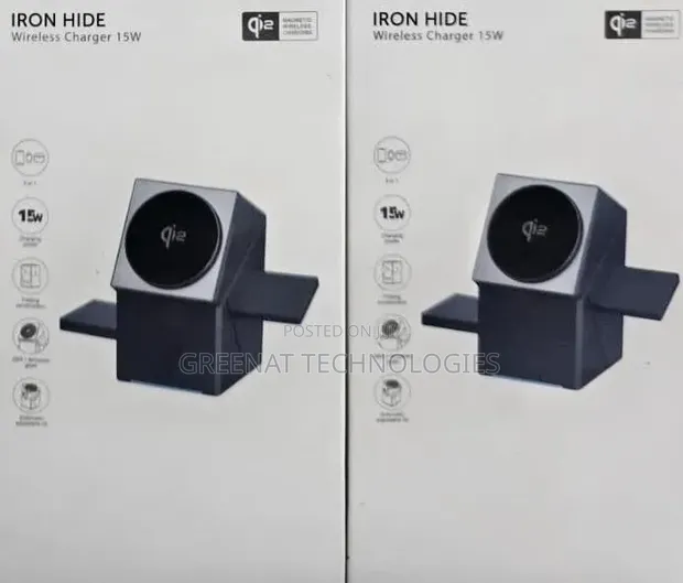 R22 Iron Hide 3-in-1 Magnetic Wireless Charger 15W Qi2 - 1