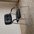 Black Leather Visitor Chair with Chrome Frame - 5