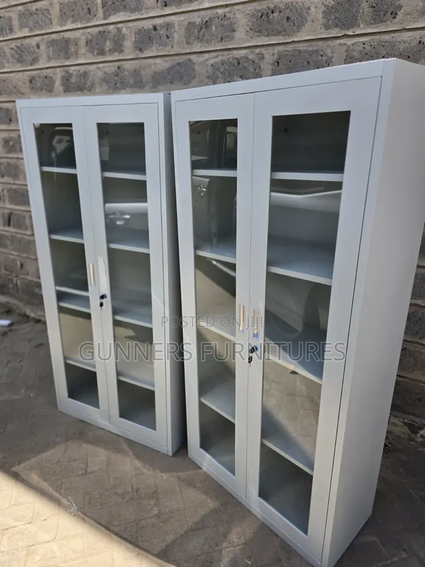 Boss Office Products Full Glass Filing Cabinet - 1