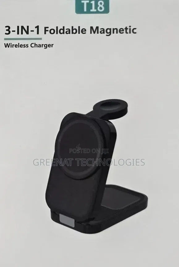 T18 3-in-1 Foldable Magnetic Wireless Charger 15W - 1