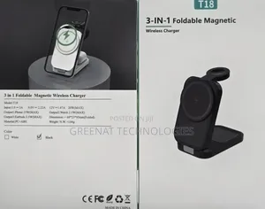 T18 3-in-1 Foldable Magnetic Wireless Charger 15W