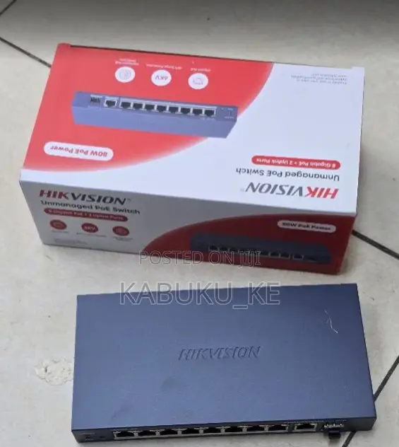 Hikvision 8-Port Gigabit PoE Switch - 1