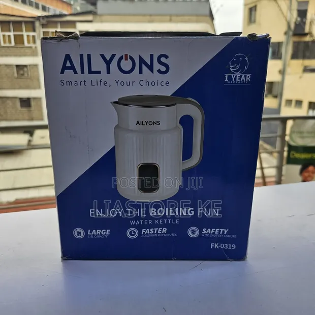 Ailyons 1.8L Electric Kettle - Fast Boil - 1