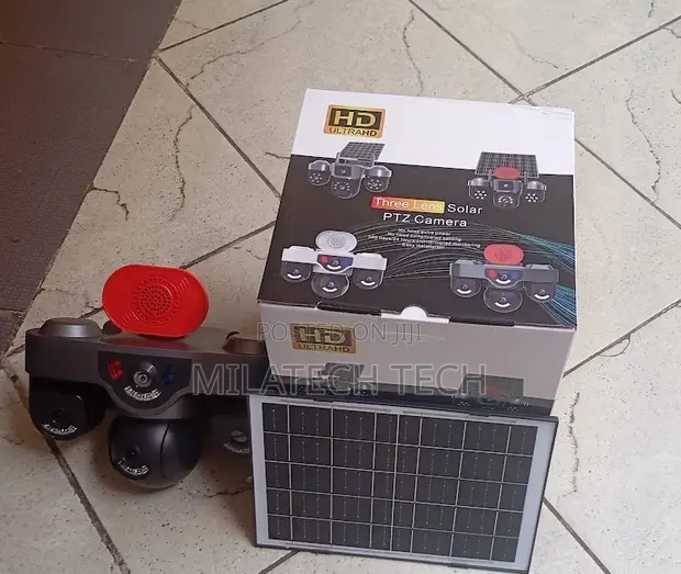 4G Solar Security Camera Triple Lens With Alarm - 1
