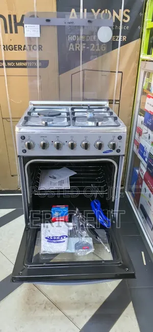 Ecomax Standing Cooker 60x60 3 Gas + 1 Electric Hot Plate & Electric Oven