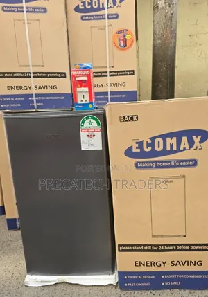 Ecomax 90L Double Door Refrigerator - Dark Silver