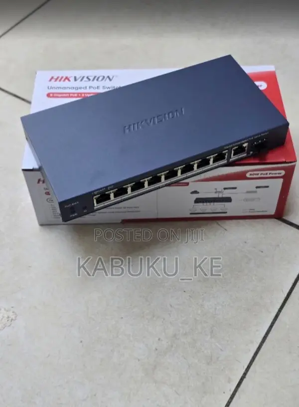 Hikvision DS-3E0510P-E/M 8 Port PoE Switch - 1