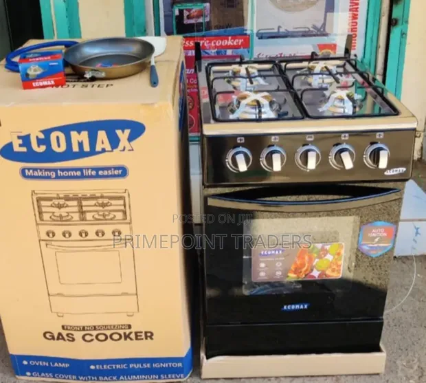 Ecomax 50x55 4-Burner Gas & Electric Oven Cooker - 1