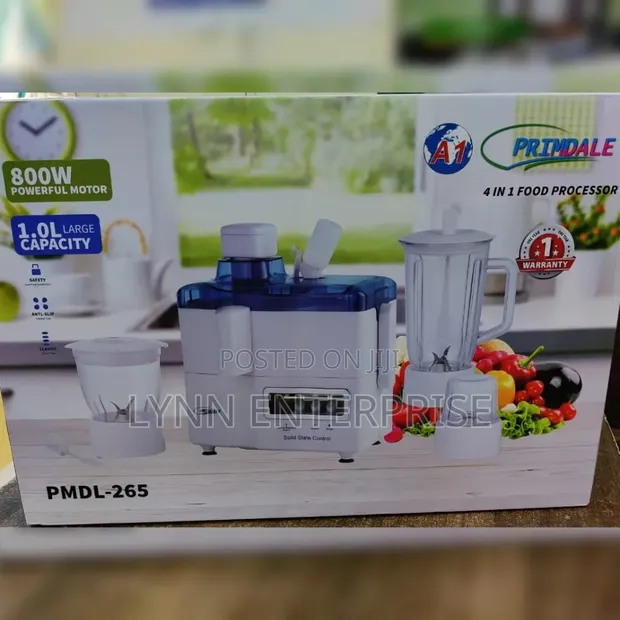 Primdale 4-in-1 Food Processor, Juicer, Blender, Grinder & Chopper - 1