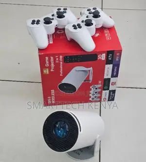 HY300 Smart Projector with WiFi 6 & Wireless Controllers