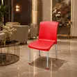 Stackable Plastic Dining Chair - Red - 1