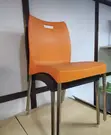 Stackable Plastic Dining Chair - Red - 4