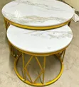 Modern Luxury 2-in-1 Pure Marble Nesting Tables - 1