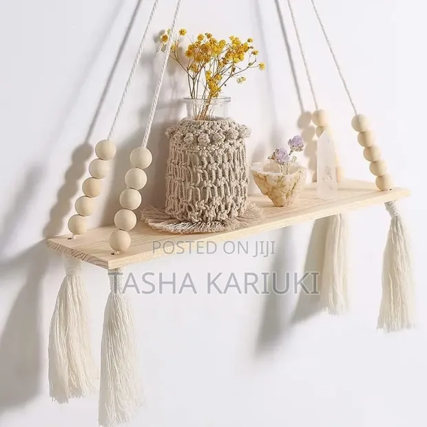 Stylish Macramé Wall Hanging Shelf | Boho Home Decor - 1