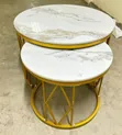 Elegant 2-in-1 Marble Nesting Coffee Tables - 2