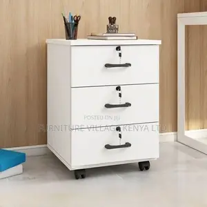 Wooden 3 Drawer Movable Pedestal Cabinet