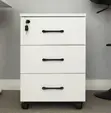 Wooden 3 Drawer Movable Pedestal Cabinet - 3